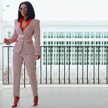 Fashionable Two Pieces Outfit Prom Dresses Slim Fit Womens Suits Shawl Lapel Formal Party Pants Jacket without Belt (3)