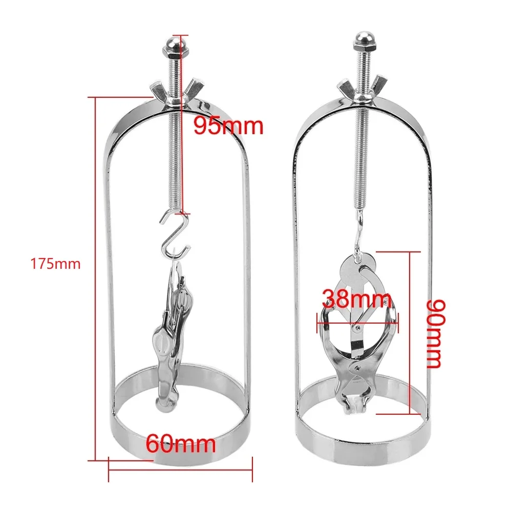 Бабочка Регулируемый пыток играть зажимы клетка соски клипы груди БДСМ бандаж