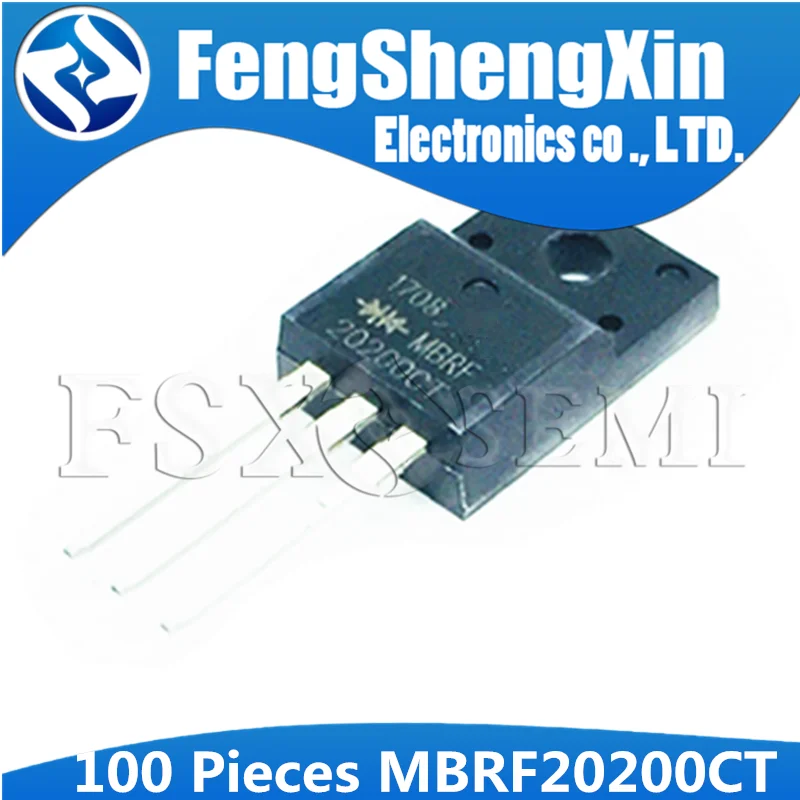 100 шт./лот MBRF20200CTG MBRF20200CT MBRF20200 20200CTG B20200G 20A/200V TO-220F диод Шоттки | Электронные