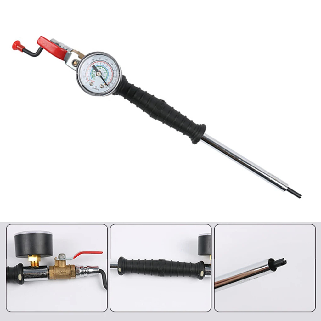 

Straight Inflator Gauge Air Tire Inflator 220 PSI Car Tire Metal Tool Car Van Bike Tire Adapter Air Tyre Connection Compressor