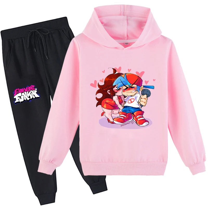

Children's Clothing Friday Night Funkin Girls tracksuit Sets hoodie+sweatshirts pants teen clothes kids Set for Boys