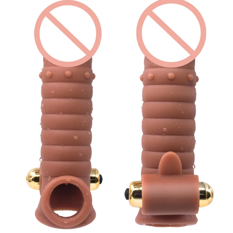 Вибрирующая Жидкая силиконовая втулка удлинитель для пениса Задержка эякуляции