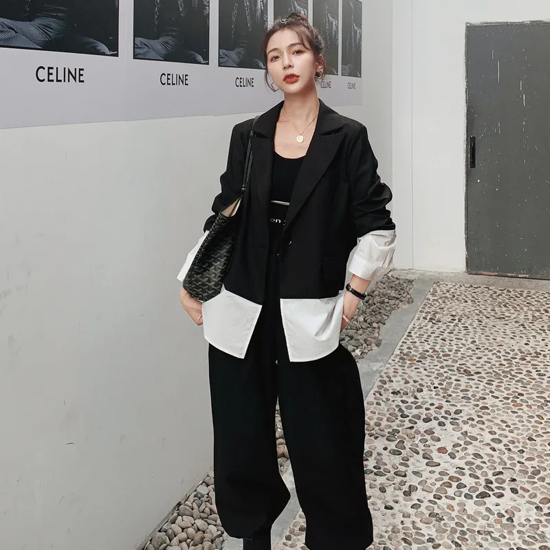 

2021 spring and autumn new suit women's Hong Kong flavor fashionable casual all-match jacket