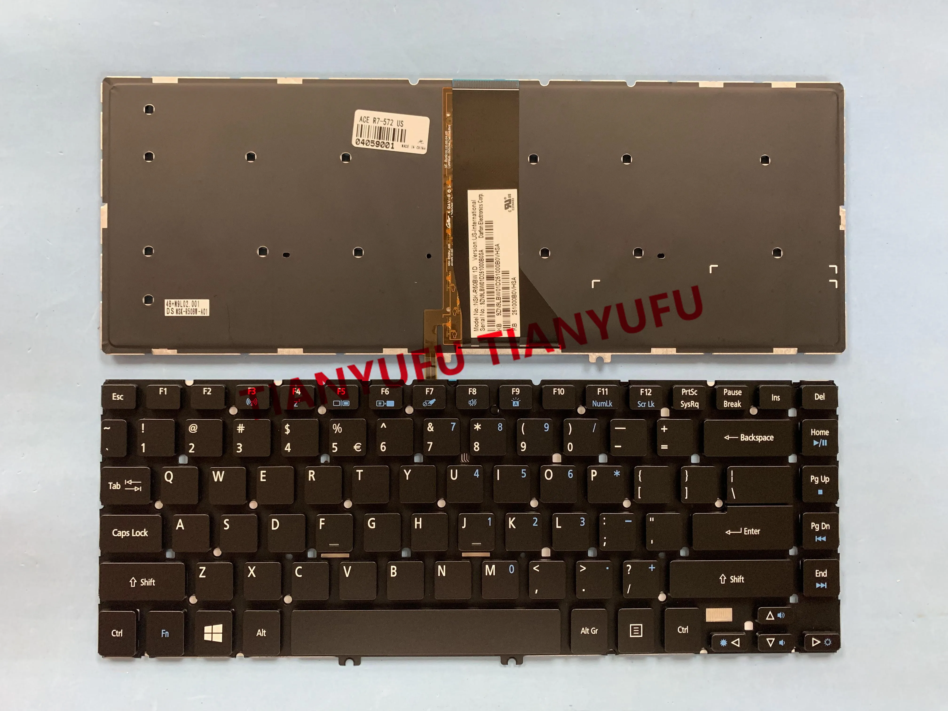 Для Acer Aspire R7-571 R7-571G R7-572 1D 9ZN9LBW01D251000B0SA 251000B0VHSA клавиатура с подсветкой US черная для