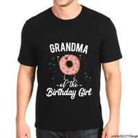 grandma of the birthday girl donut cute mens t shirt