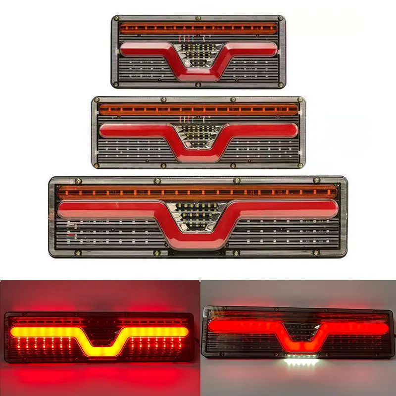 2x 24V waterproof  universal Truck Trailer Tail Light LED Running Turn Signal Lamp Reverse Brake Lights Tractor Lorry Rear Light