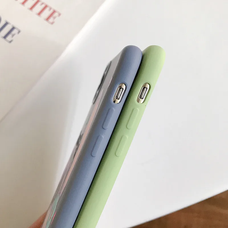 Чехол для телефона с мультяшным кроликом iPhone 11 Pro Max милый мягкий жидкий