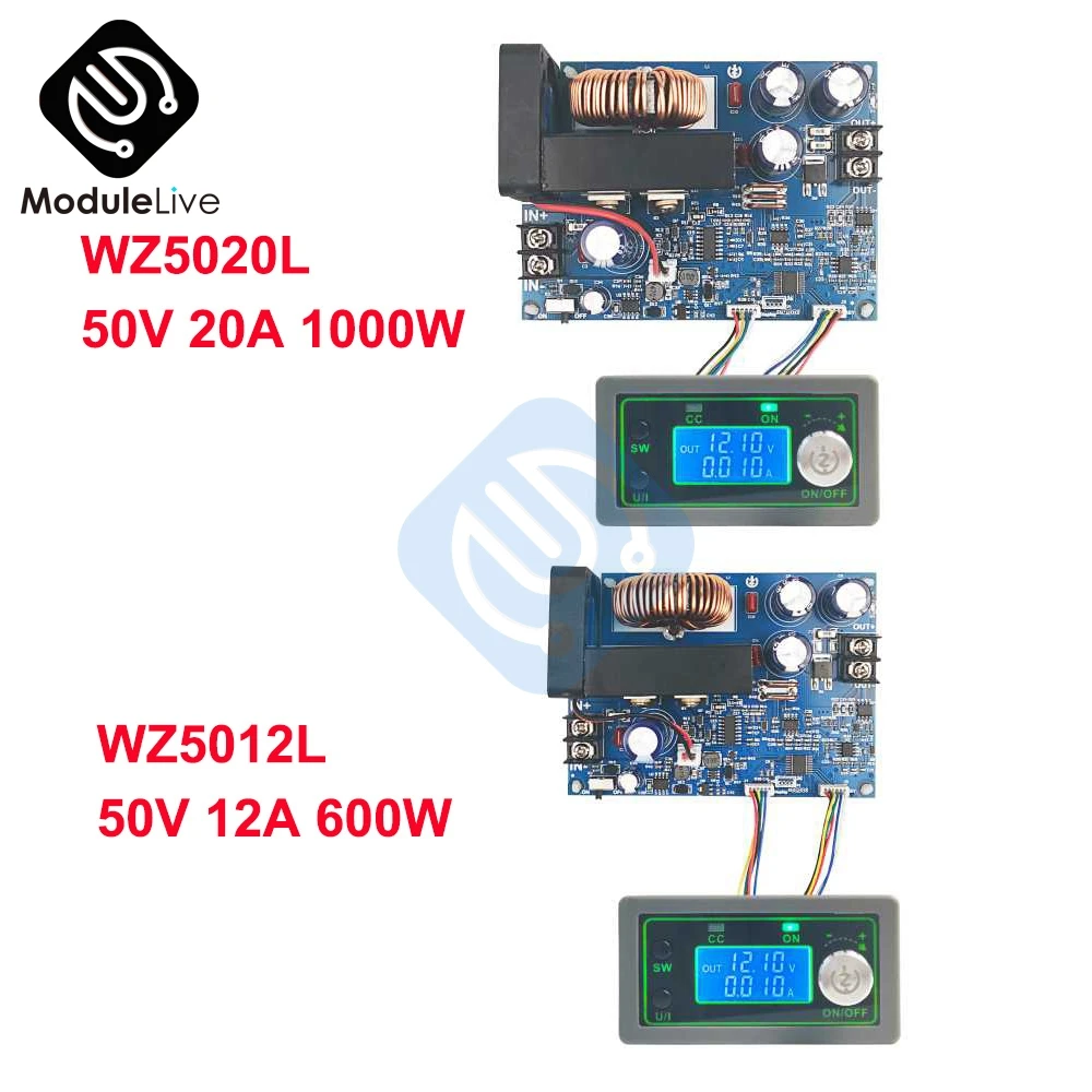 Понижающий преобразователь постоянного тока WZ5020L WZ5012L понижающий модуль питания CC CV 50 В 20 А 1000 Вт 600