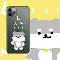 starry forest eyesight test schnauzer dog transparent soft cases for iphone 11promax xs 7p 8p cute