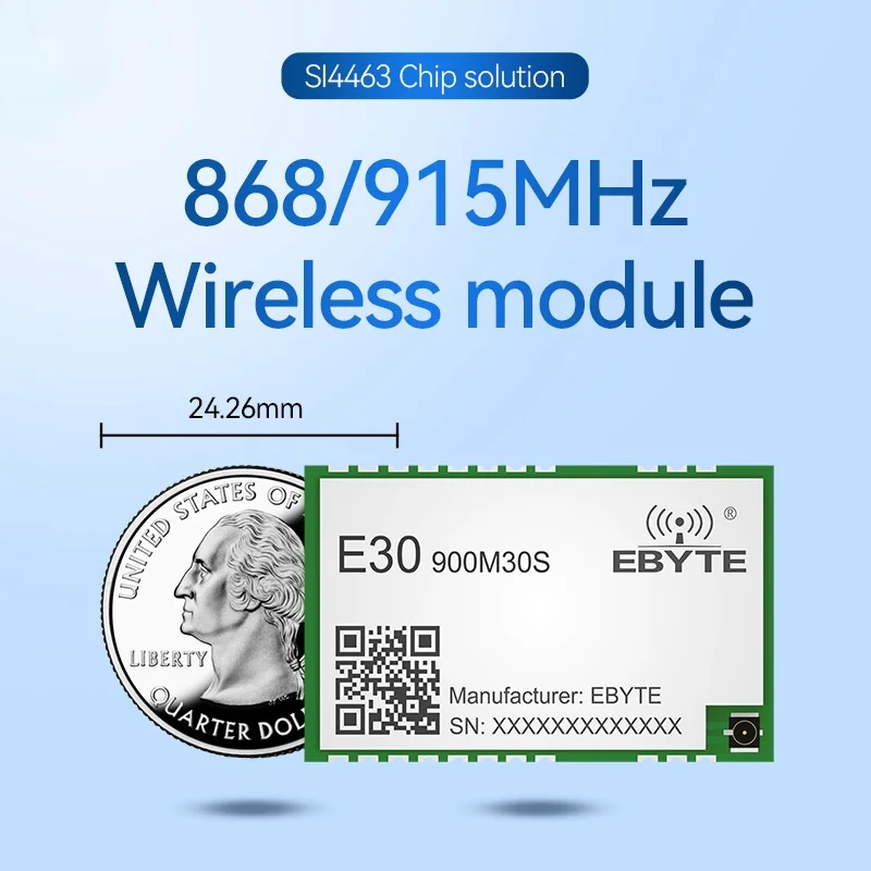 SI4463 a lot Spot goods rf Module 868/915MHz SPI 5.6km 30dBm Half-duplex SMD Integrated Transceiver Receiver E30-900M30S | Мобильные