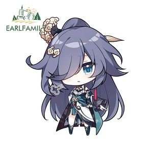 EARLFAMILY, 13 см x 11,3 СМ, для Honkai Impact 3, милый вариант, автомобильные наклейки, аниме виниловая Автомобильная обертка, пользовательская печать для RV GTR EVO SX