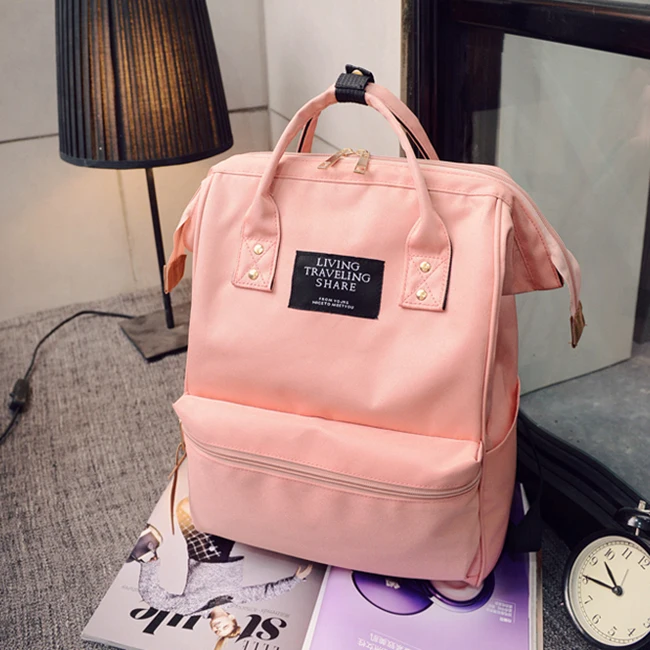 

New Trend Female Backpack Fashion High-capacity Women Backpack Pure Color Teenager School Bag Female Shoulder Bag Bagpack 2021