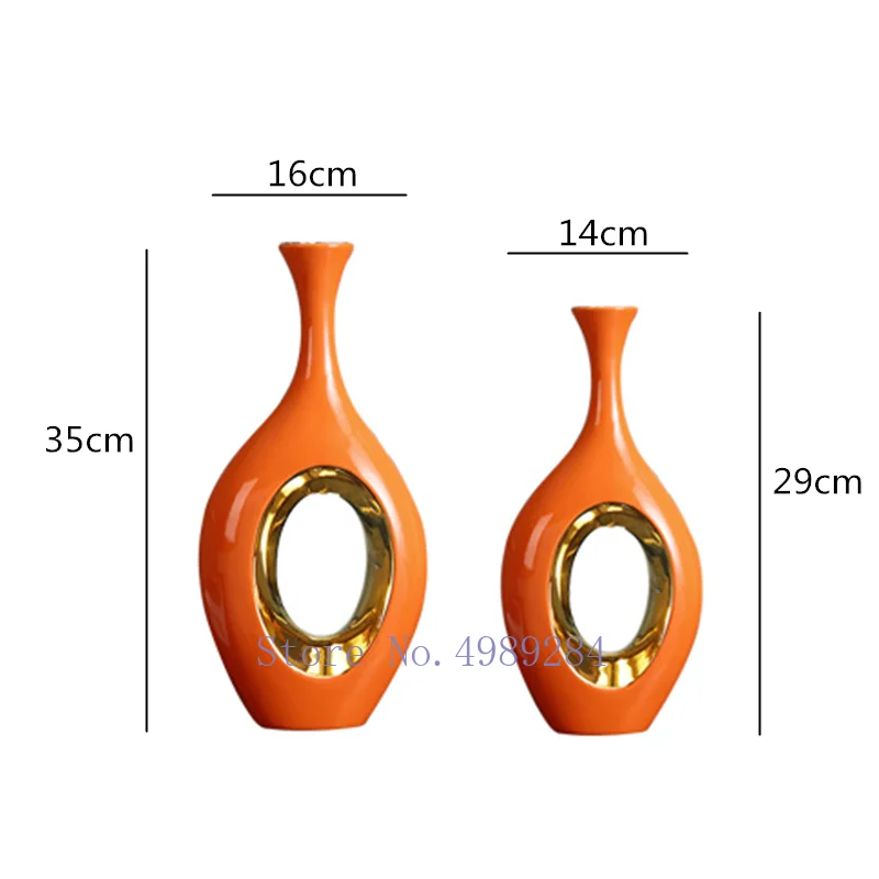 

CREATIVITY CERAMICS CUTOUT GOLDEN VASE MODERN HOME DECORATIONS FLOWER ARRANGEMENT ACCESSORIES VASES DECORATION ACCESSORIES