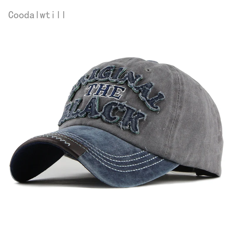 

Hot Retro Washed Baseball Cap Fitted Cap Snapback Hat For Men Bone Women Gorras Casual Casquette Letter Black Dad Cap bonnet