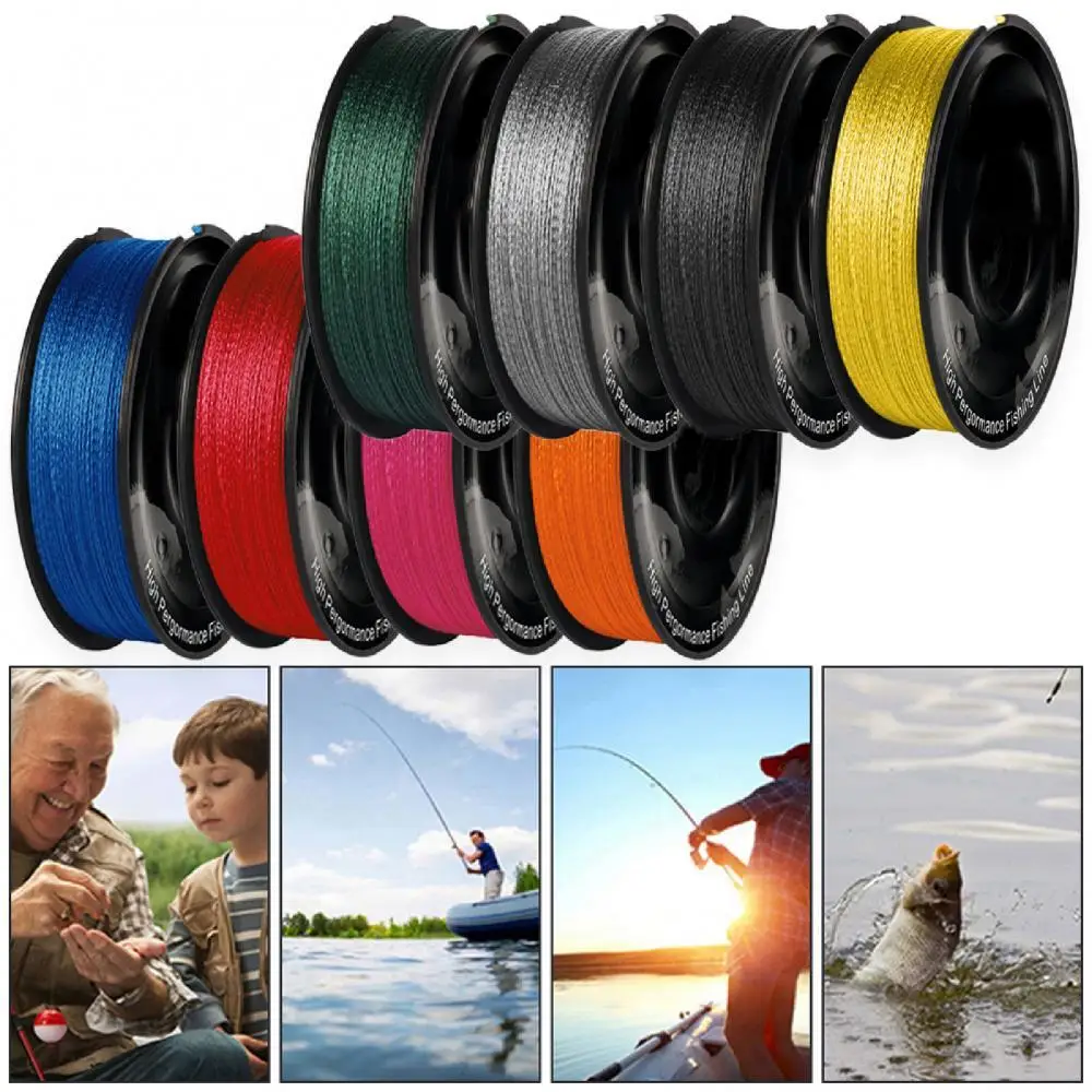 

65% Discounts Hot! 100m Super Strong PE 4 Strands Weave Braided Fishing Line Rope Fish Tackle Tool