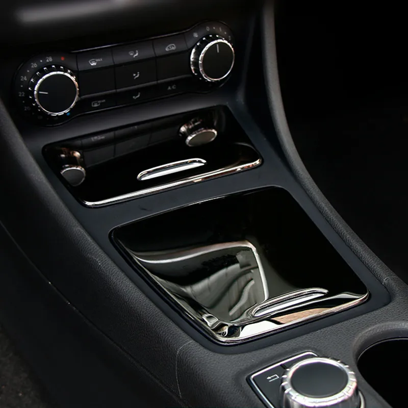 Черный ящик для хранения центральной консоли декоративная панель Mercedes Benz GLA X156 CLA