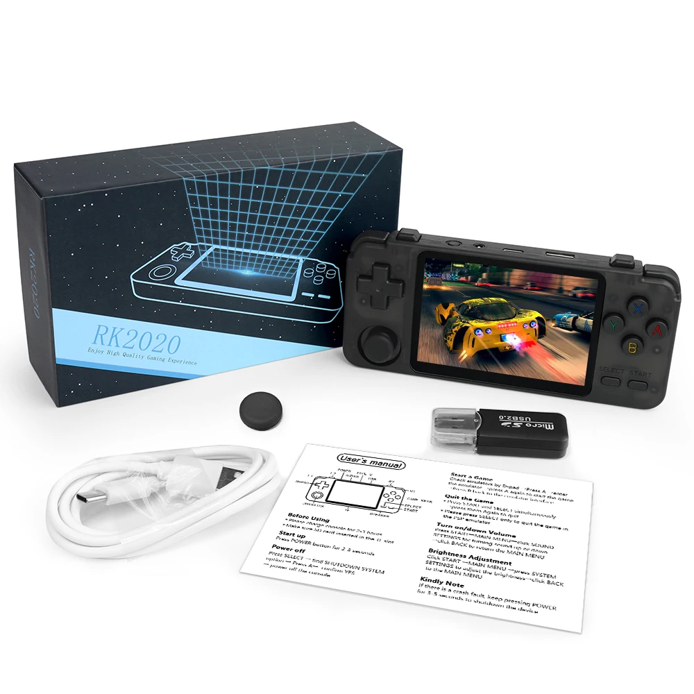 Новая портативная ретро-игра RK2020 игровая консоль. Портативная консоль PS1 N64