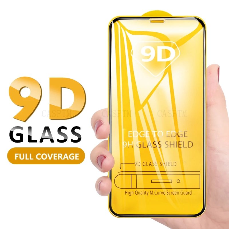 Премиум 9D полное покрытие защита из закаленного стекла для iPhone X Xr Xs max 6 6s Edge