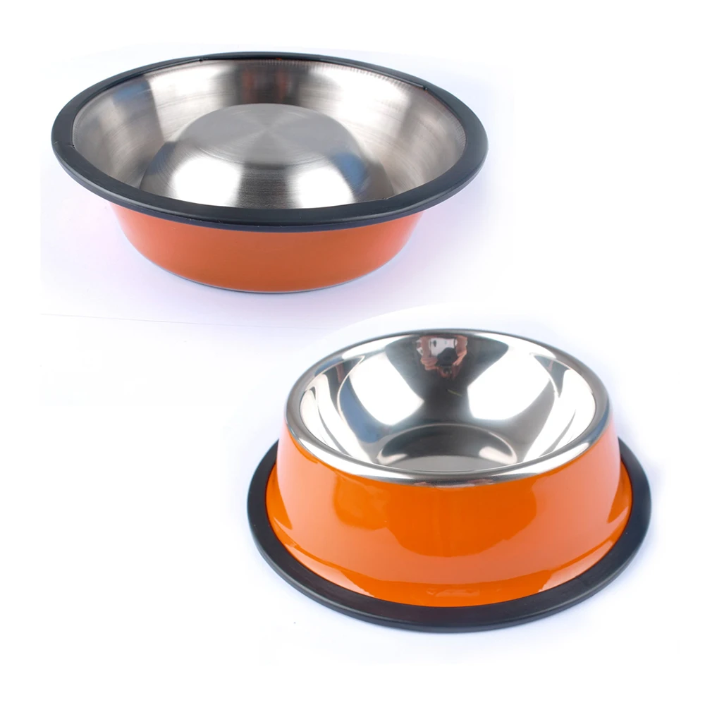

Bowls Puppy Cats Food Drink Water Dish Feeder Travel Feeding Non-slip Feeding Dishes Pets Supplies Pet Dog Stainless Steel New