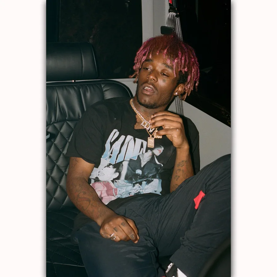 MQ1456 Lil UZI Vert хип-хоп музыка звезда рэпер певец Горячее предложение художественный плакат Топ Шелковый светильник холст домашний декор Настенная картина печать - Цвет: Зеленый