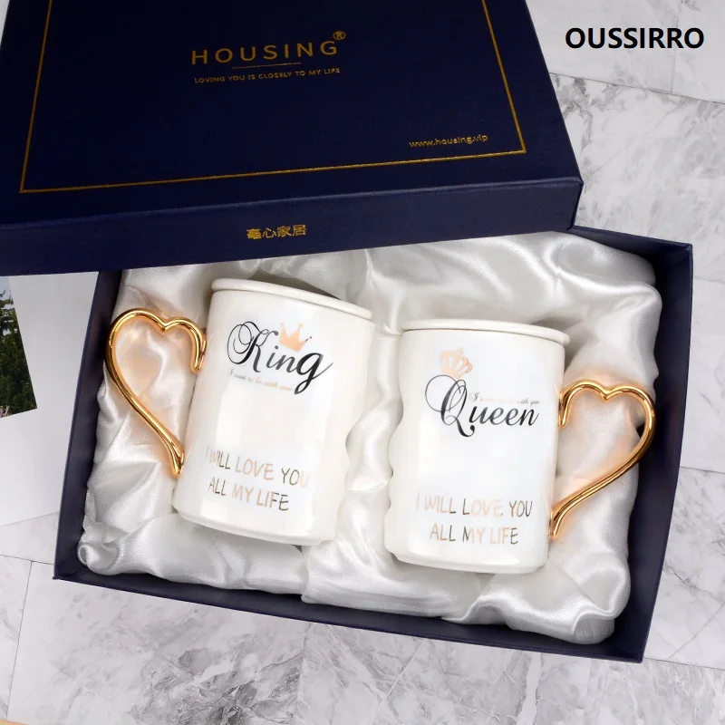 OUSSIRRO 2 шт./компл. керамическая кружка для влюбленных пар подарок на день Святого