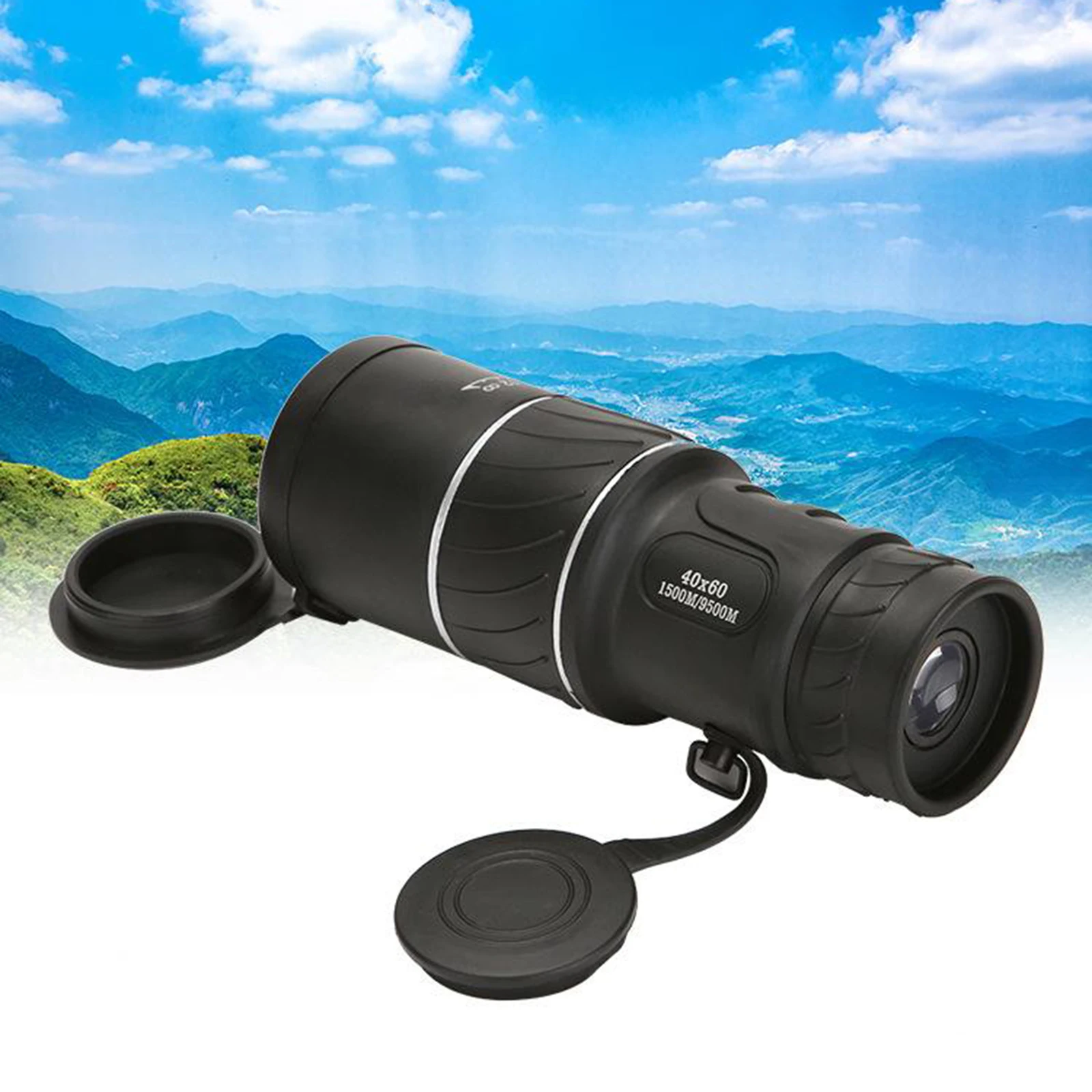 

9500m 40X60 High Definition HD Monocular Telescope with Durable and Clear FMC BAK4 Prism Focus for Bird Watching Camping Hiking