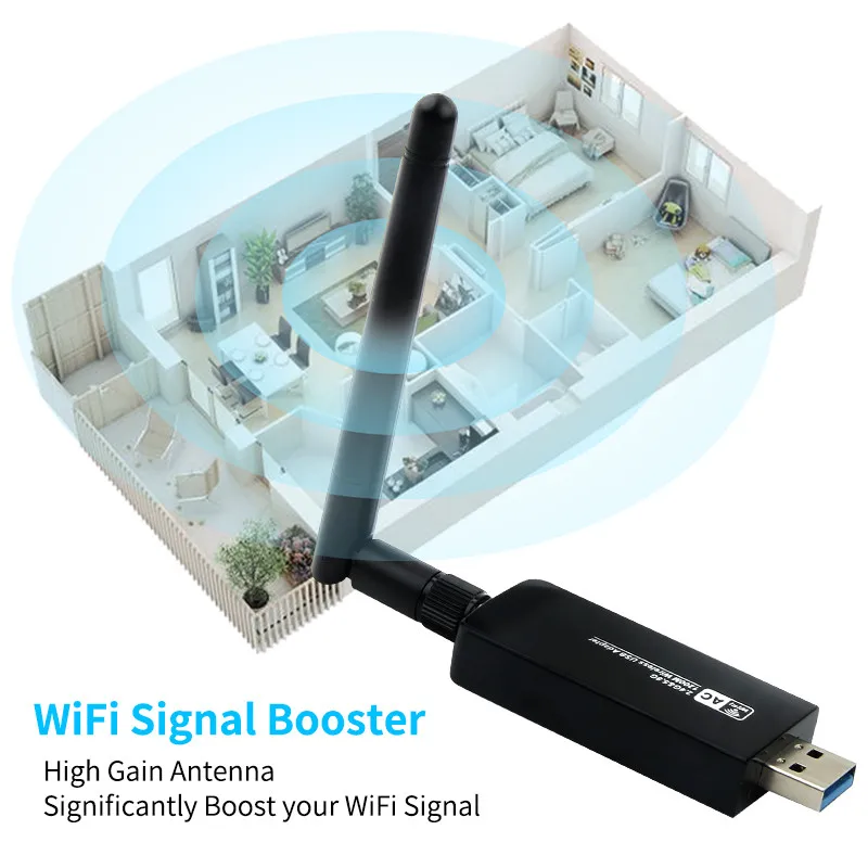 

Dual Band RTL8812AU 1200Mbps Wireless USB3.0 AC1200 Wlan USB Wifi Adapter Dongle 802.11ac With Antenna For Desktop Laptop PC
