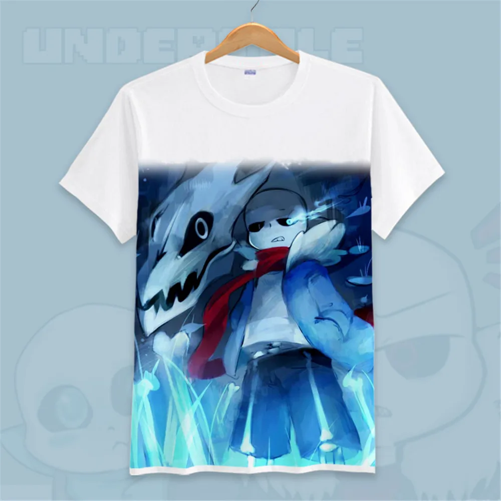 Игра Undertale футболка с коротким рукавом sans and papyrus для подростков череп brother аниме