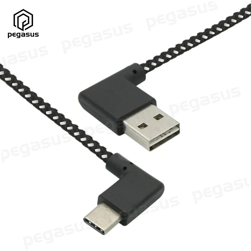 90° Angle Type-A to USB3.1 Type-C Male USB Data Sync &amp Charge Cable Connector 0.2m/1m/2m | Электроника