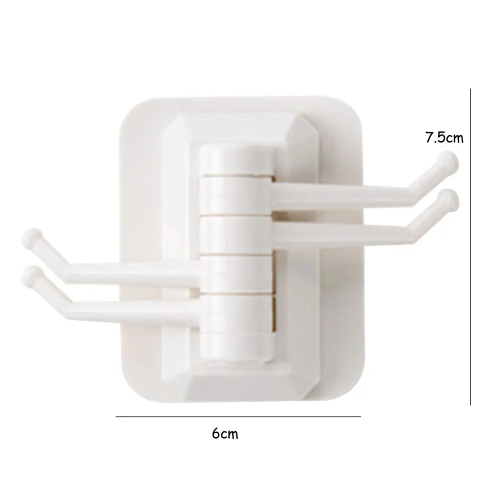 

No Punching Towel Rack Storage Holders Strong Adhesive Wall Mounted Wash Cloth Clip Rotatable Bathroom Accessories