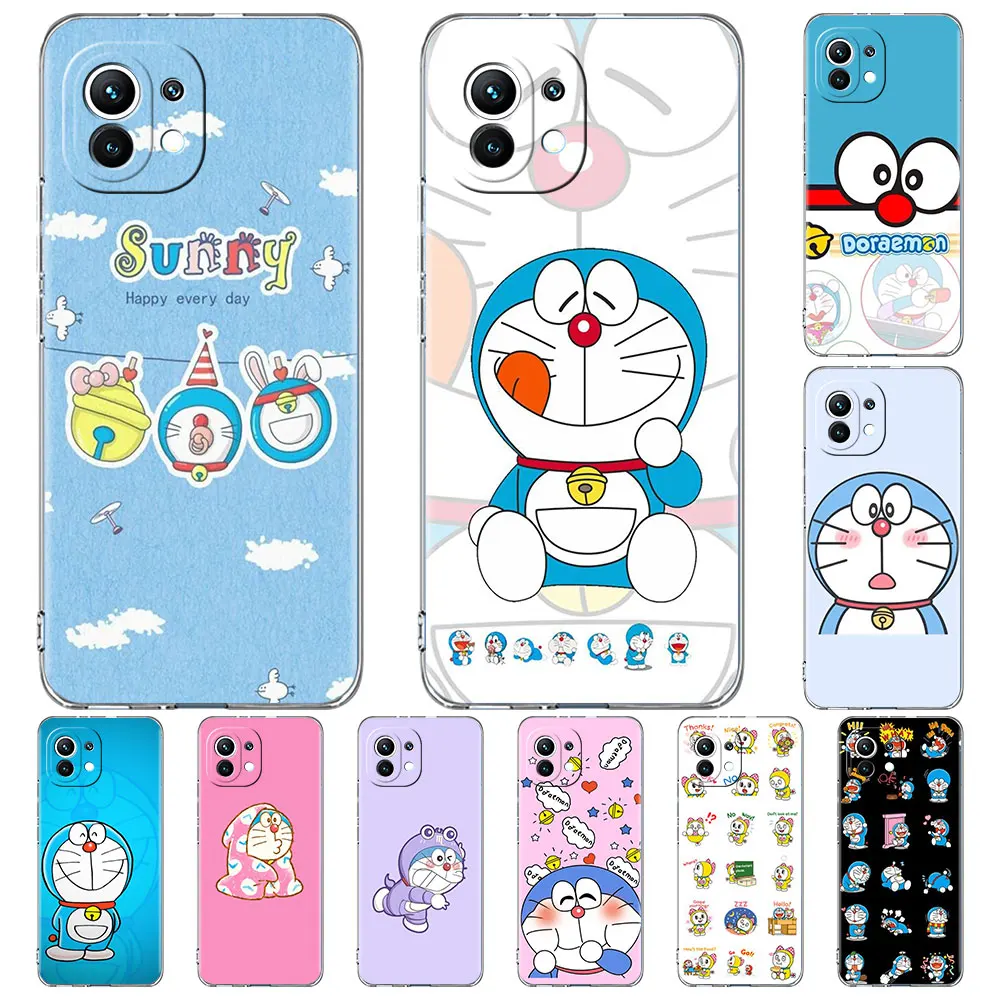 

Silicone Phone Case For Xiaomi Mi Poco X3 NFC 10T Pro 11 M3 Note 10 Lite F3 9T F1 11i Clear Soft Back Cover Fashion Doraemon Cas