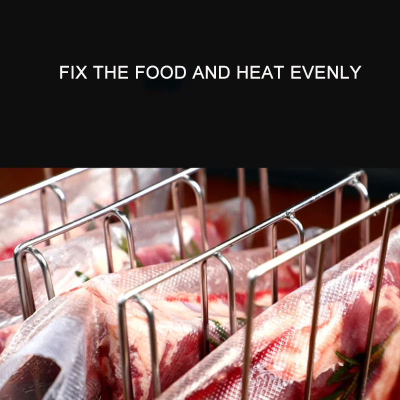 Сепаратор вакуумных пакетов для Sous Vide, рамка из нержавеющей стали 304 для продуктов, используемых с иммерсионными циркуляторами, для контейнеров объемом 11 л или 25 л, под водой.