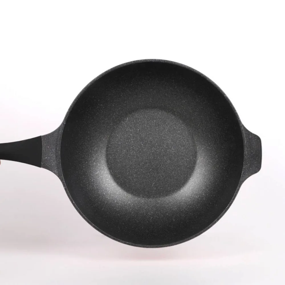 Непокрытая Бездымная антипригарная вок кухонная утварь чугунная кастрюля для