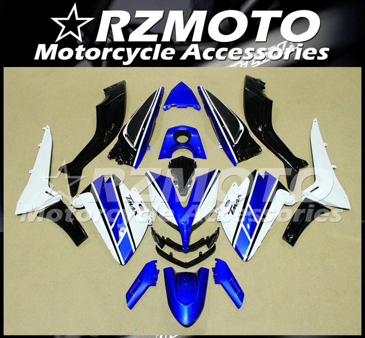 

Injection Mold New ABS Motorcycle Whole Fairings kit Fit for YAMAHA Tmax 530 2015 2016 15 16 Tmax530 Bodywork set blue white