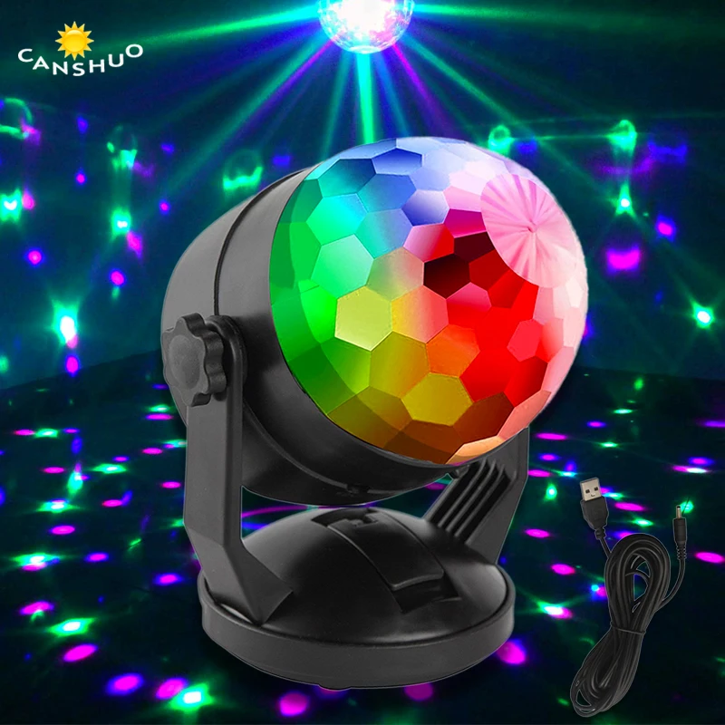 Светодиодный сценисветильник RGB Шар с голосовым управлением лазерный проектор