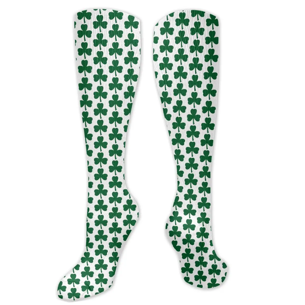 

Компрессионные носки Shamrock с зеленым клевером для женщин и мужчин, широкие до середины икры для медсестер, бега, атлетики