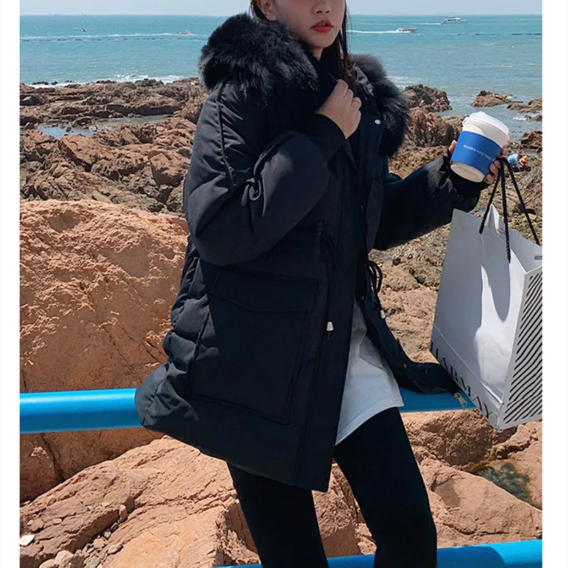 

S-3XL Oversized Cotton Jacket Women's Cotton-padded Jacket 2021 Winter New Loose Solid Hooded Cotton Jacket