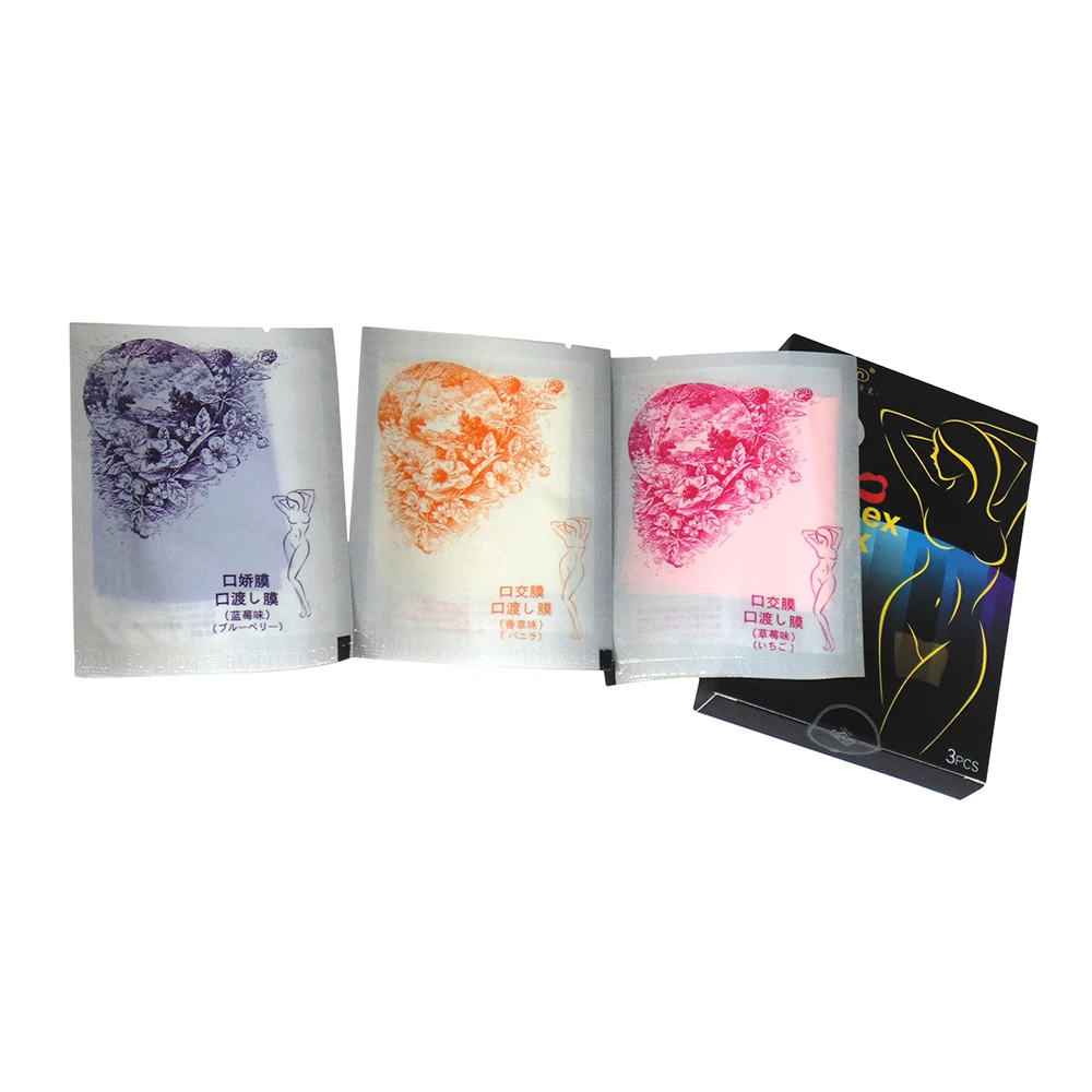 3 шт. мягкая мембрана для орального секса фруктовый вкус супертонкая 0 07 мм Вагина