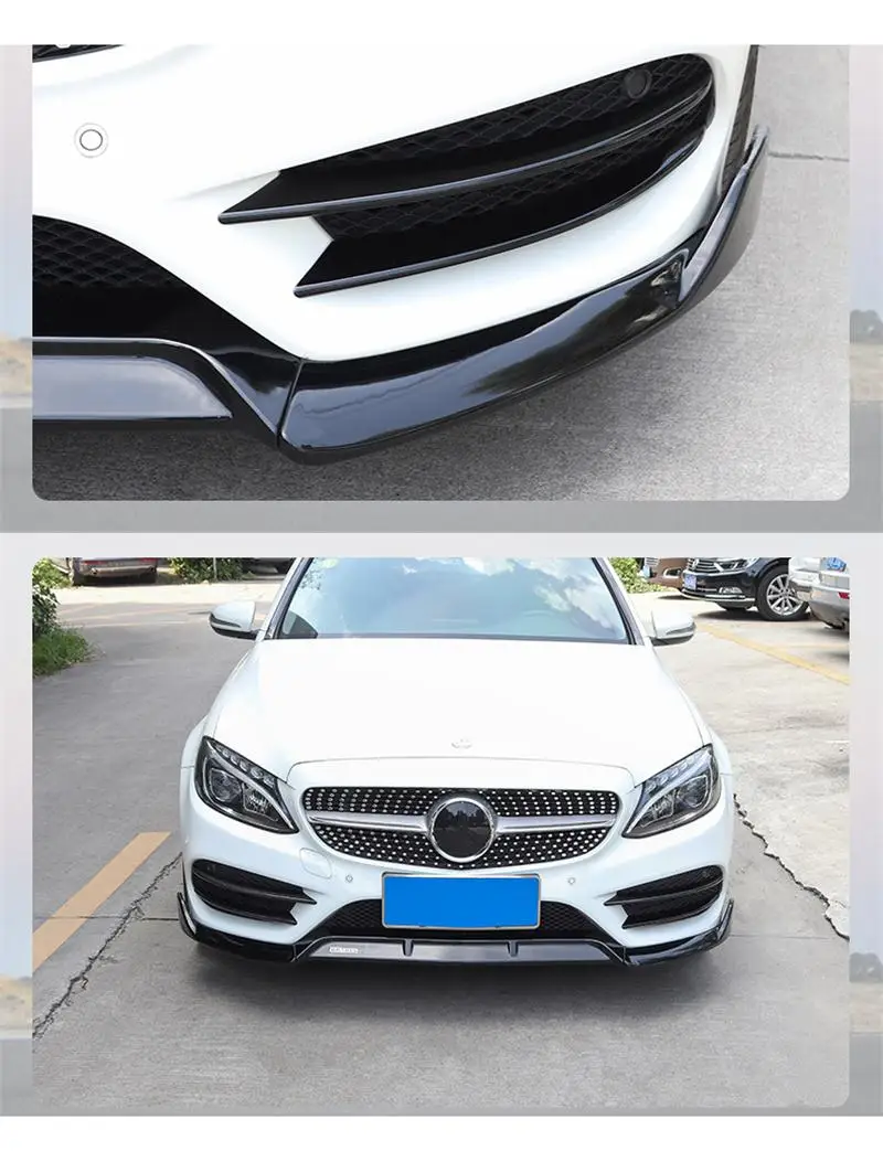 Автомобильный Стайлинг для Mercedes Benz C Class W205 C180 C200 головная накладка на Противотуманные фары планки Авто наклейки световые Углеродные аксессуары