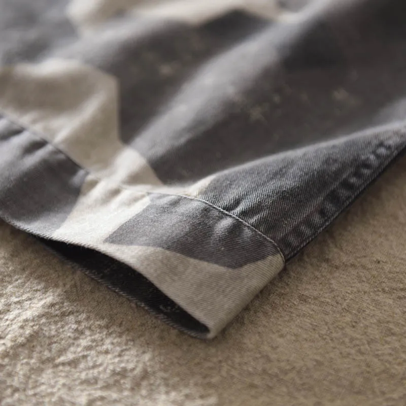 KIOVNO Для мужчин камуфляж Повседневное Джинсовые рубашки одежда с длинным рукавом