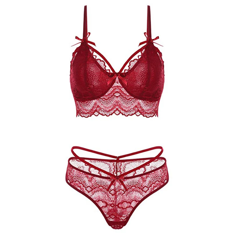 

Summer Women's Sexy Casual Lingerie Full Lace Decoration Hollow Out Pure Color One Piece Nightwear Seductive Underwear Hot Sale