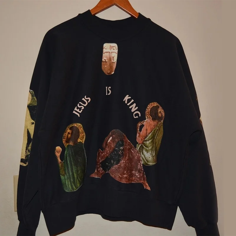 

20ss Kanye West Jesus Is King Hoodie Men Women oversize high quality Jesus Is King Sweatshirts Face Jesus Is King Pullover