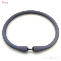 wholesale 6 5 inches160mm gray rubber silicone band for custom bracelet