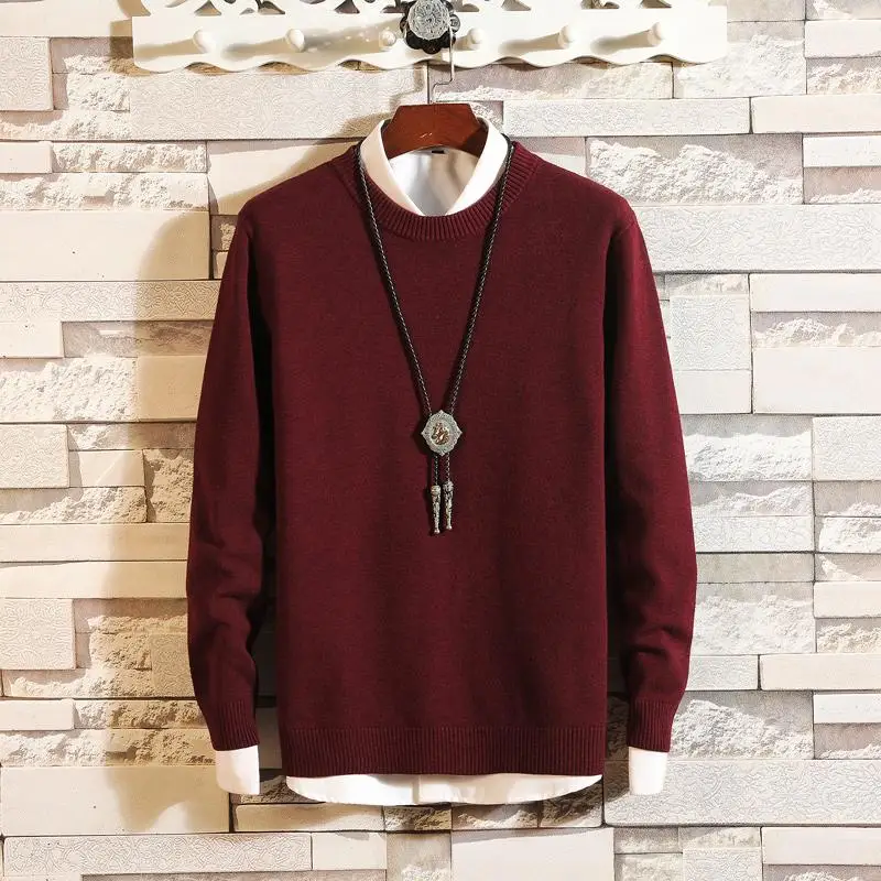 Red wine 18 цветов кашемировые свитера мужские пуловеры осенне-зимняя одежда hombre pull homme hiver man свитера trui heren roupas мужской свитер - Цвет: Red wine