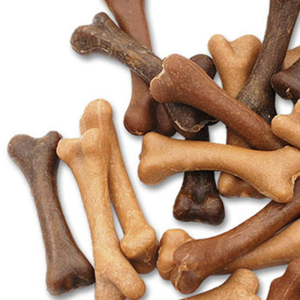 30Pcs/Lot Cowhide Bone Molar Dog Toys Teeth Clean Stick Food Treats Dogs Bones For Pet Puppy Supplies Accessories | Дом и сад