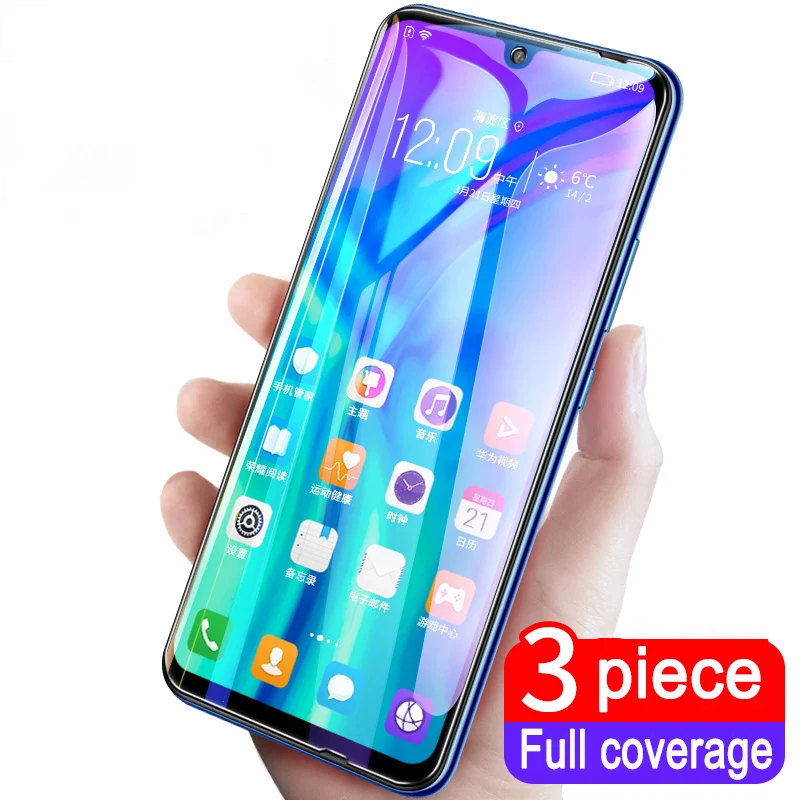 3 шт 9H полное покрытие Защитное стекло для honor 10 lite экрана huawei 10i закаленное |
