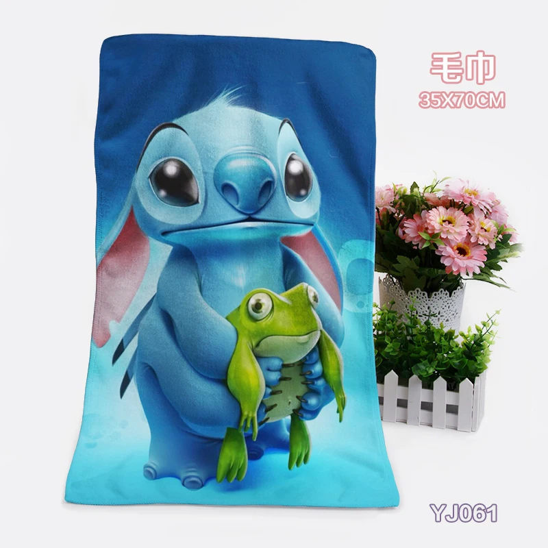 Disney Lilo & Stitch Anime Figures Cartoon Product Cosplay Accessories Customized Bath Towel Washcloth Gift |