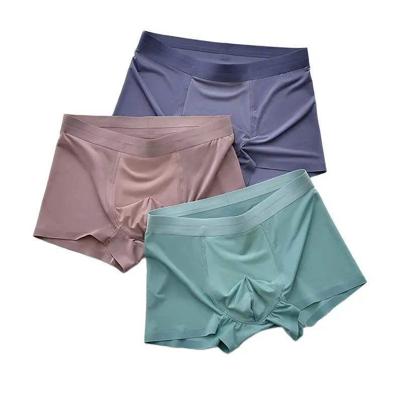 Трусы-боксеры из Ice Silk Homme удобные шорты-боксеры Мужская мода для мужчин нижнее