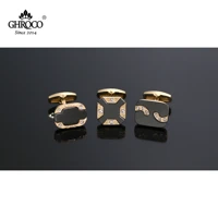 ghroco high quality exquisite black metal french shirt cufflinks fashion luxury gifts business men women grooms and best man