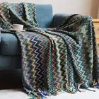Вязаное одеяло в скандинавском стиле, богемное покрывало для дивана, кровати, одеяло из ниток с кисточками, для путешествий, ТВ, офиса, для сна, для самостоятельного использования, одеяло
